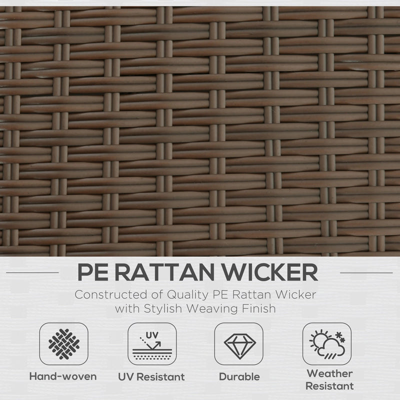 Aosom Sectional 3 Piece Modern Outdoor Patio Hand Woven Rattan Wicker Sectional Sofa with Coffee Table - Available in 2 Colours