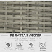 Aosom Sectional 3 Piece Modern Outdoor Patio Hand Woven Rattan Wicker Sectional Sofa with Coffee Table - Available in 5 Colours