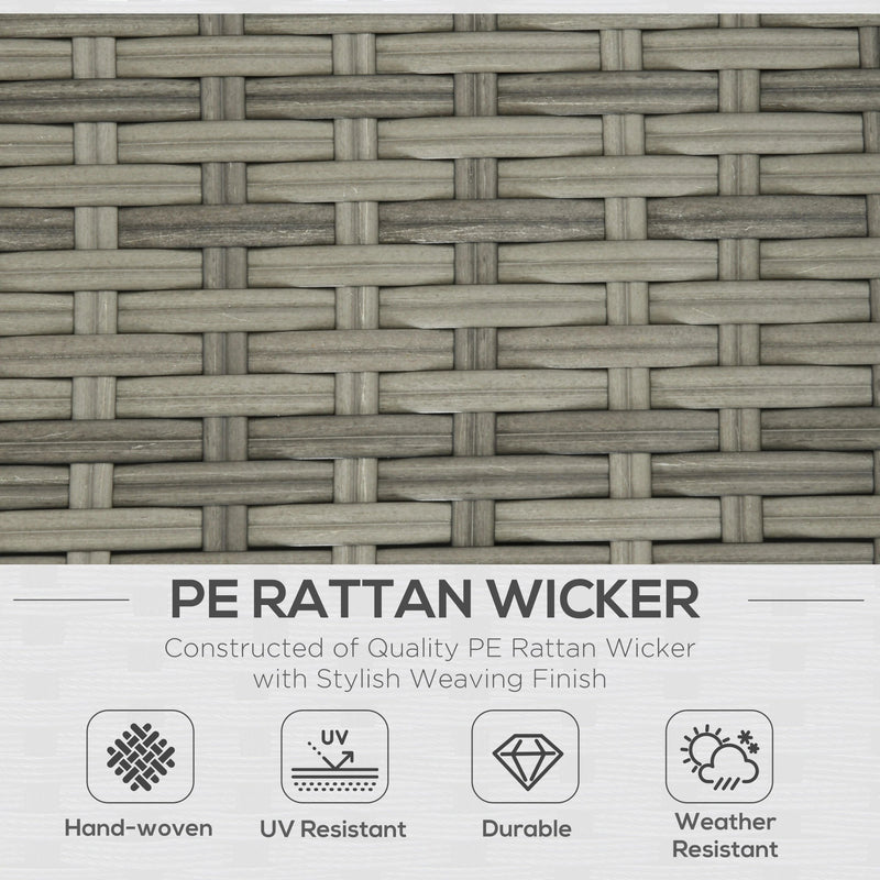 Aosom Sectional 3 Piece Modern Outdoor Patio Hand Woven Rattan Wicker Sectional Sofa with Coffee Table - Available in 5 Colours