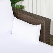 Aosom Sectional 3 Piece Modern Outdoor Patio Hand Woven Rattan Wicker Sectional Sofa with Coffee Table - Available in 5 Colours