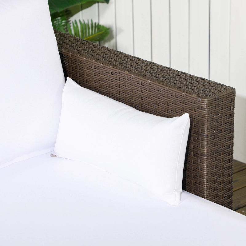 Aosom Sectional 3 Piece Modern Outdoor Patio Hand Woven Rattan Wicker Sectional Sofa with Coffee Table - Available in 5 Colours