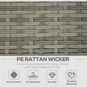 Aosom Sectional 3 Piece Modern Outdoor Patio Hand Woven Rattan Wicker Sectional Sofa with Coffee Table - Available in 5 Colours