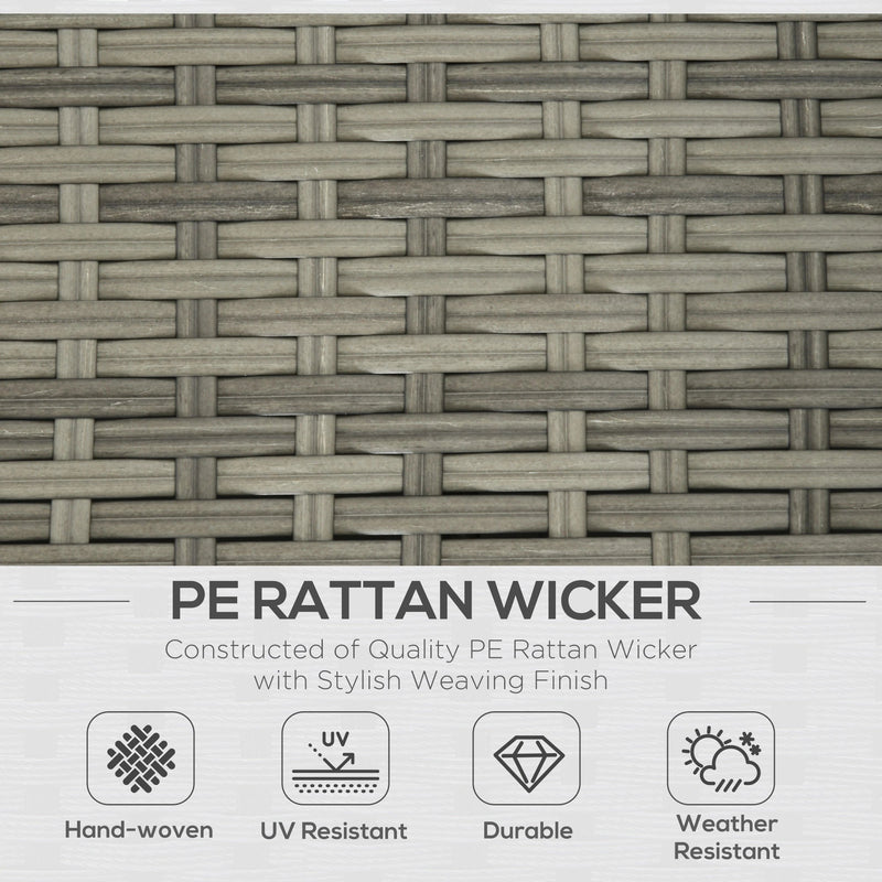 Aosom Sectional 3 Piece Modern Outdoor Patio Hand Woven Rattan Wicker Sectional Sofa with Coffee Table - Available in 5 Colours