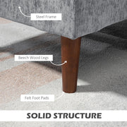 Aosom Sectional Modern Fabric L-Shaped Sectional Sofa with Reversible Chaise and Wooden Legs - Available in 2 Colours