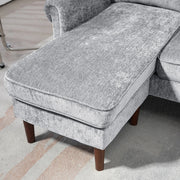 Aosom Sectional Modern Fabric L-Shaped Sectional Sofa with Reversible Chaise and Wooden Legs - Available in 2 Colours