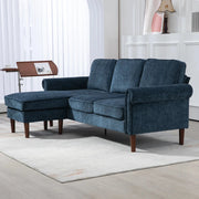 Aosom Sectional Modern Fabric L-Shaped Sectional Sofa with Reversible Chaise and Wooden Legs - Available in 2 Colours