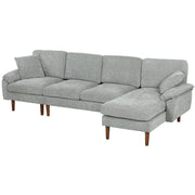 Aosom Sectional Modern L-Shaped Sectional Sofa with Reversible Chaise - Available in 3 Colours