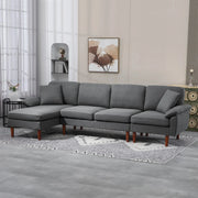 Aosom Sectional Modern L-Shaped Sectional Sofa with Reversible Chaise - Available in 3 Colours