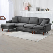 Aosom Sectional Modern L-Shaped Sectional Sofa with Reversible Chaise - Available in 3 Colours