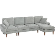 Aosom Sectional Modern L-Shaped Sectional Sofa with Reversible Chaise - Available in 3 Colours