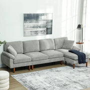 Aosom Sectional Modern L-Shaped Sectional Sofa with Reversible Chaise - Available in 3 Colours