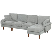 Aosom Sectional Modern L-Shaped Sectional Sofa with Reversible Chaise - Available in 3 Colours