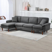 Aosom Sectional Modern L-Shaped Sectional Sofa with Reversible Chaise - Available in 3 Colours