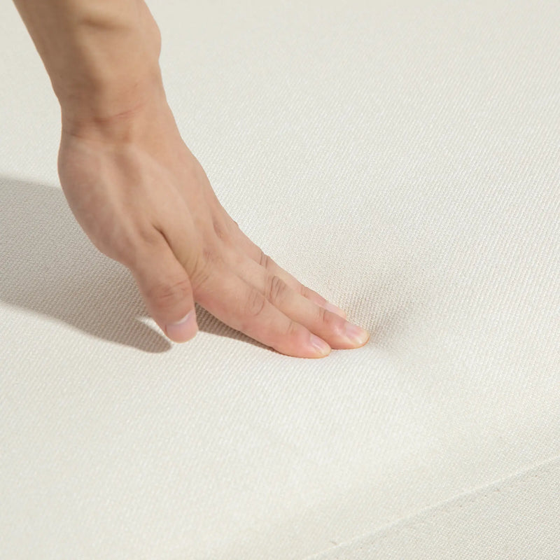 Aosom Sectional Modern L-Shaped Sectional Sofa with Reversible Chaise in Cream White