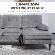 Aosom Sectional Modern Tufted L-Shaped Sectional Sofa with Right Facing Chaise - Available in 2 Colours
