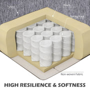 Aosom Sectional Modern Tufted L-Shaped Sectional Sofa with Right Facing Chaise - Available in 2 Colours