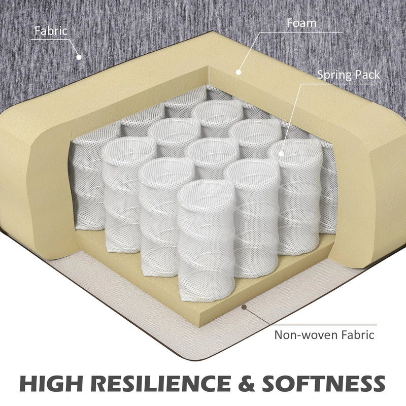 Aosom Sectional Modern Tufted L-Shaped Sectional Sofa with Right Facing Chaise - Available in 2 Colours