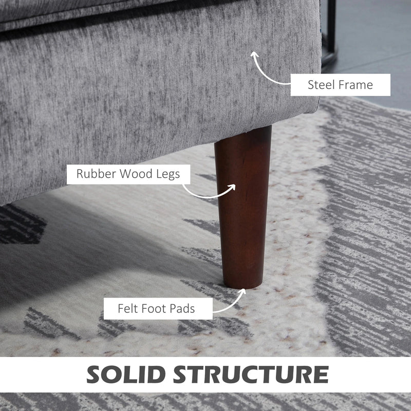 Aosom Sectional Modern Tufted L-Shaped Sectional Sofa with Right Facing Chaise - Available in 2 Colours