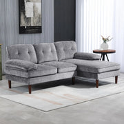 Aosom Sectional Modern Tufted L-Shaped Sectional Sofa with Right Facing Chaise - Available in 2 Colours