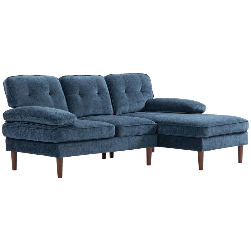 Aosom Sectional Modern Tufted L-Shaped Sectional Sofa with Right Facing Chaise - Available in 2 Colours