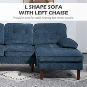 Aosom Sectional Modern Tufted L-Shaped Sectional Sofa with Right Facing Chaise - Available in 2 Colours