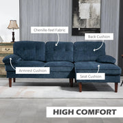 Aosom Sectional Modern Tufted L-Shaped Sectional Sofa with Right Facing Chaise - Available in 2 Colours