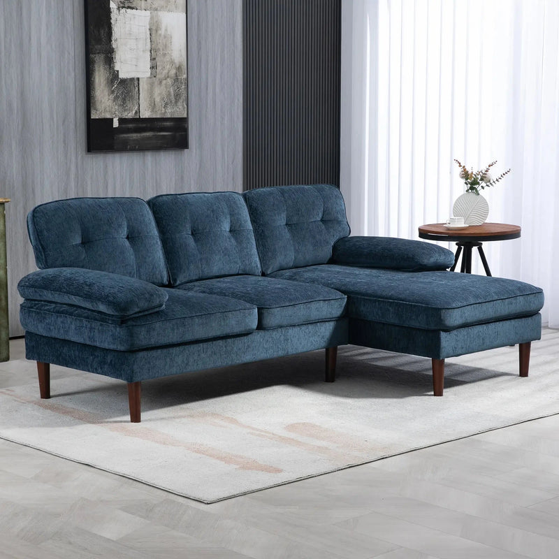 Aosom Sectional Modern Tufted L-Shaped Sectional Sofa with Right Facing Chaise - Available in 2 Colours