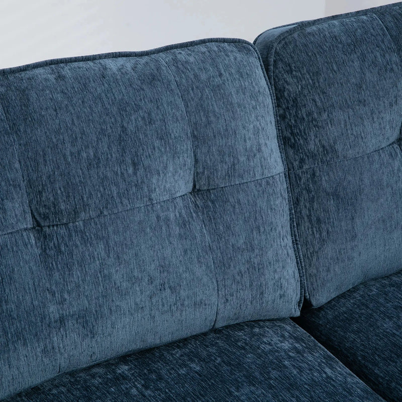 Aosom Sectional Modern Tufted L-Shaped Sectional Sofa with Right Facing Chaise - Available in 2 Colours