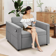 Aosom Sleeper Chair HOMCOM Convertible Pull Out Sleeper Chair with USB - Available in 2 Colours