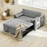 Aosom Sofa Bed HOMCOM Pull Out Sleeper Sofa Bed in Grey