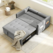 Aosom Sofa Bed HOMCOM Pull Out Sleeper Sofa Bed in Grey