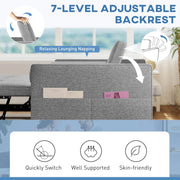 Aosom Sofa Bed HOMCOM Pull Out Sleeper Sofa Bed in Grey