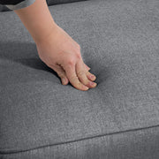 Aosom Sofa Button Tufted Fabric Convertible Sofa Bed with Adjustable Back - Available in 3 Colours