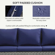 Aosom Sofa Set 6 Piece Outdoor Patio Rattan Wicker Conversation Sofa Set with Storage Coffee Table and End Table - Available in 2 Colours