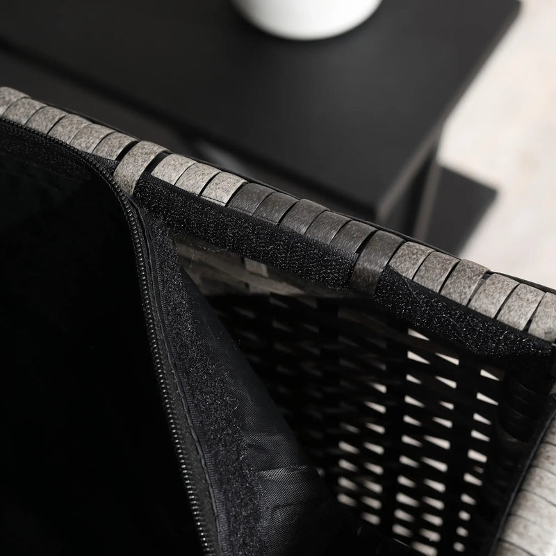 Aosom Sofa Set 6 Piece Outdoor Patio Rattan Wicker Conversation Sofa Set with Storage Coffee Table and End Table - Available in 2 Colours