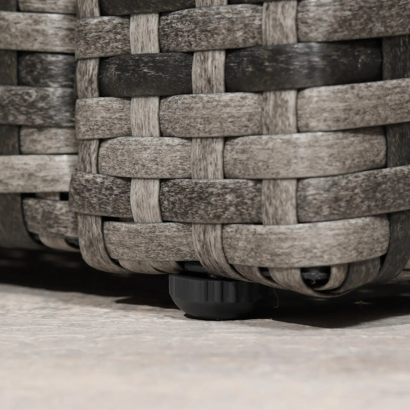 Aosom Sofa Set 6 Piece Outdoor Patio Rattan Wicker Conversation Sofa Set with Storage Coffee Table and End Table - Available in 2 Colours