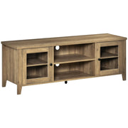 Aosom TV Stand Brown Wood Grain TV Stand For Up To 60" TV - Available in 3 Colours