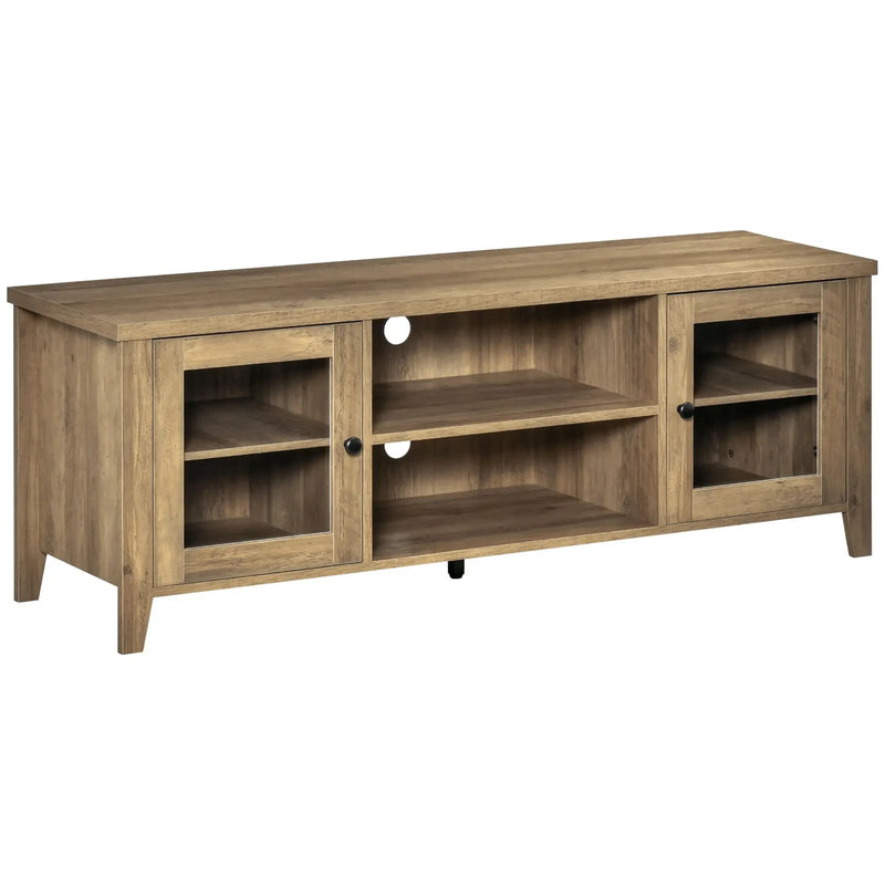 Aosom TV Stand Brown Wood Grain TV Stand For Up To 60" TV - Available in 3 Colours