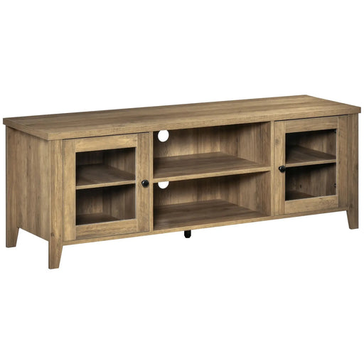 Aosom TV Stand Brown Wood Grain TV Stand For Up To 60" TV - Available in 3 Colours