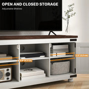 Aosom TV Stand Farmhouse TV Stand in White