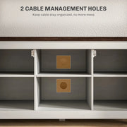 Aosom TV Stand Farmhouse TV Stand in White