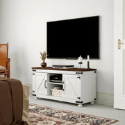 Aosom TV Stand Farmhouse TV Stand in White