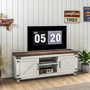 Aosom TV Stand Farmhouse TV Stand in White