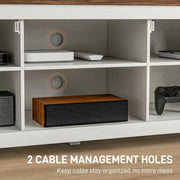 Aosom TV Stand Farmhouse TV Stand in White