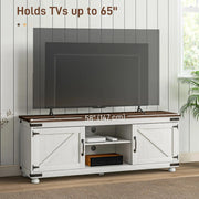 Aosom TV Stand Farmhouse TV Stand in White