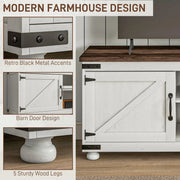 Aosom TV Stand Farmhouse TV Stand in White