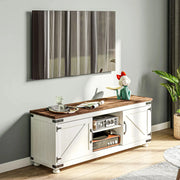 Aosom TV Stand Farmhouse TV Stand in White