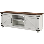 Aosom TV Stand Farmhouse TV Stand in White
