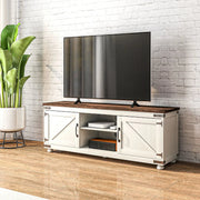 Aosom TV Stand For Up To 65" TV Farmhouse TV Stand in White