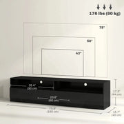 Aosom TV Stand Led Lighted TV Stand For Up To 75" TV with Storage Drawers - Available in 2 Colours